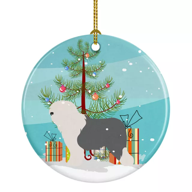 Old English Sheepdog Bobtail Christmas Ceramic Ornament BB8456CO1
