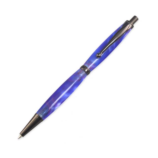 Elegante kit de bolígrafo Click, acabado de metal para pistola, kit individual, torneado de madera heredado