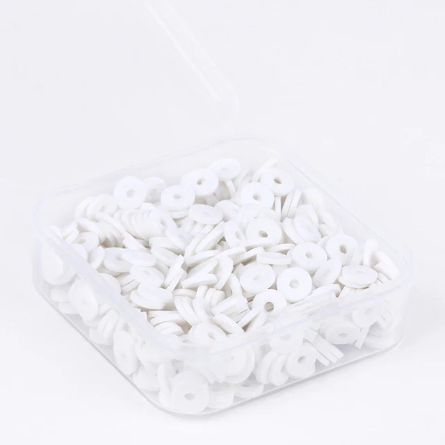 500Pcs/Box 6Mm Flat round Polymer Clay Beads Box Set Chip Disk Loose Spacer Hand