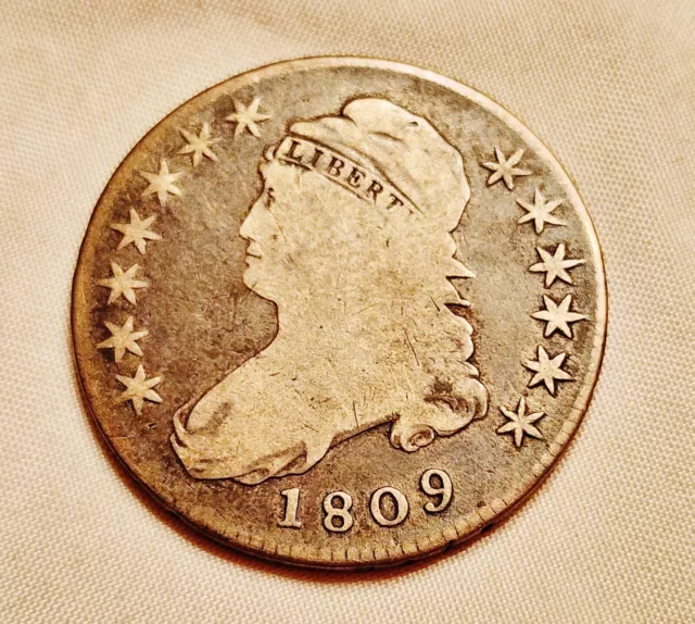 1809 Bust Half Dollar, Overton 109a - Nice Good Coin, Better Variety