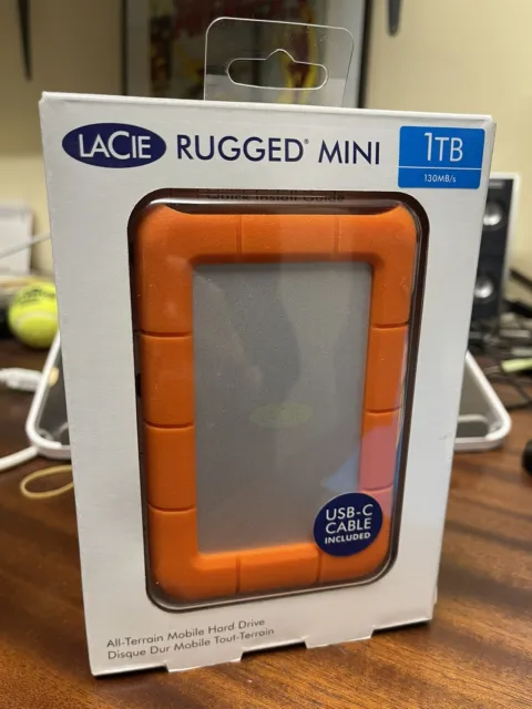 LaCie Rugged USB-C - 2 To (Silver / Orange) - Disque dur externe LaCie sur