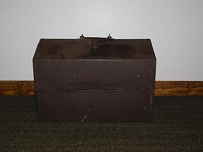 Vintage  Large 18" Long Metal Kennedy Kits Tv Repairman  Tool Box Or Tackle Box