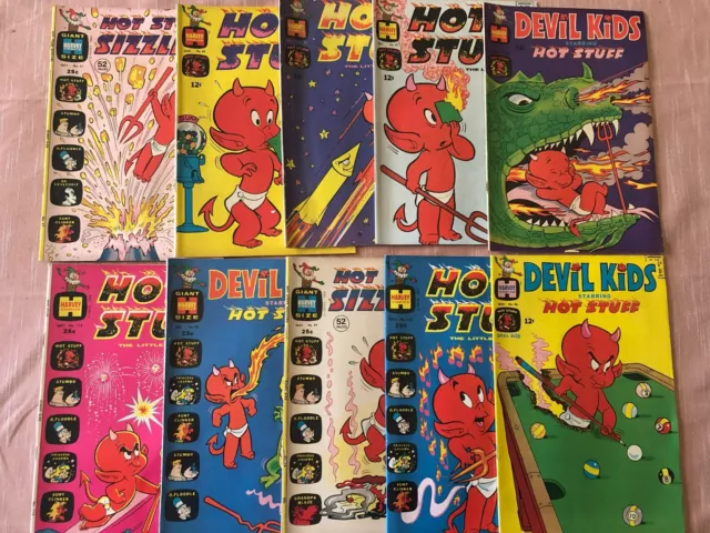 Hot Stuff The Little Devil / Sizzlers / Devils Kids- Harvey Comics Lot Of 10