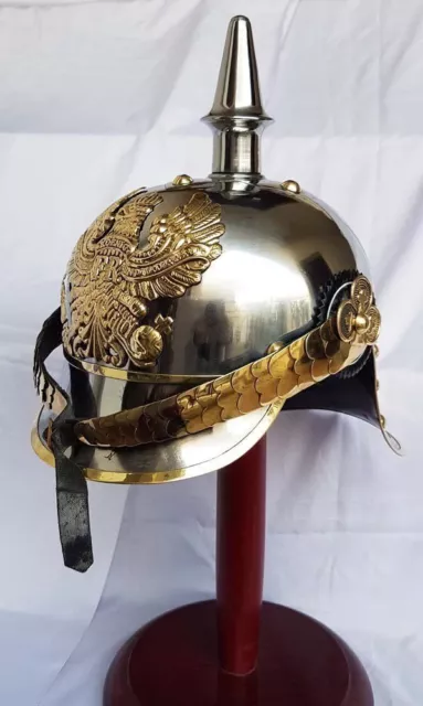 Prussian Helmet, German Pickelhaube Helmet WWI Helmet, WWII Helmet vintage  GIFT