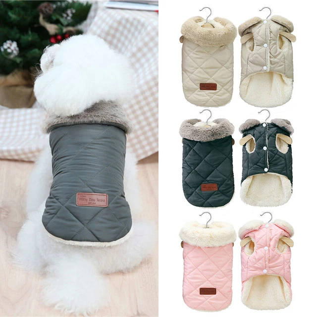 Warm Fleece Small Dog Winter Coat Jacket Pet Puppy Vest Clothes Padded Apparel
