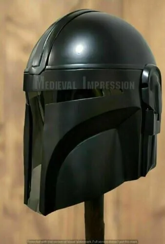 Medieval Star Wars Boba Fatt Mandalorian Helmet replica indossabile in...