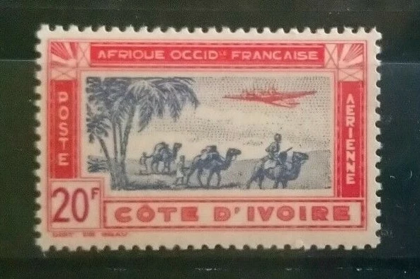 Cote d'Ivoire Colonie Française Timbre P.A. N°16 / 20F / NEUF**/ 1942