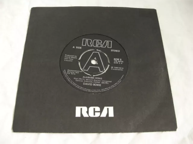 DAVID BOWIE ALABAMA SONG / SPACE ODDITY 1st UK PRESS RARE 'A' LABEL DEMO / PROMO