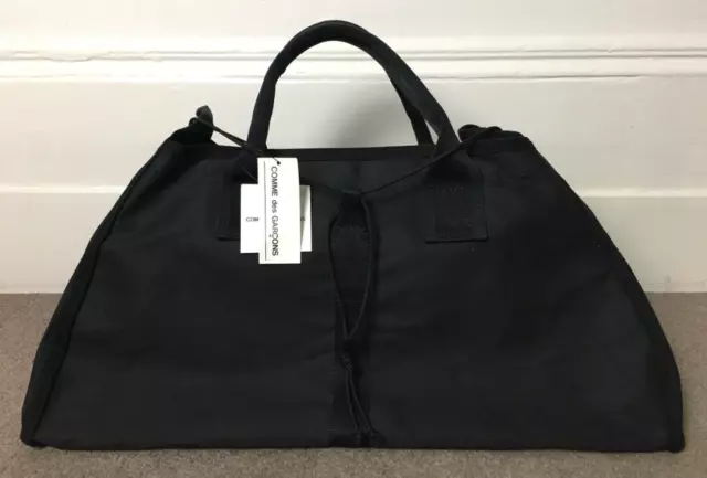 BNWT RRP £290 Black COMME DES GARCONS Cotton Duffel Tote Bag