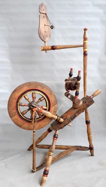 RUEDAS GIRATORIAS ANTIGUAS ÚNICAS DE TRABAJO están completas / FECHADAS 1881