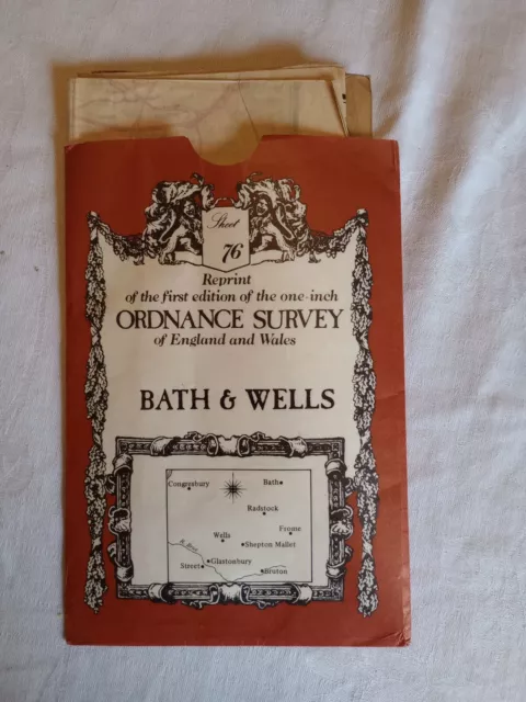 Reprint OS 1st edition One-Inch Map Sheet 76 Bath & Wells (J5)