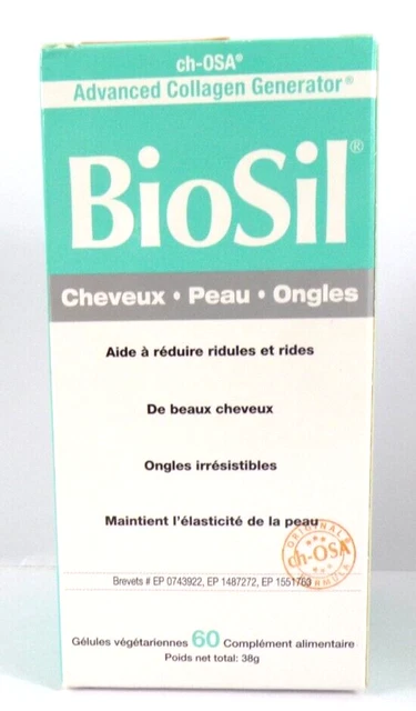 Biosil Cheveux Peau & Ongles 60 Gelules - 07/2023