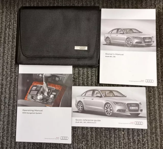 Audi A6/s6 Owner’s Manual Handbook   Wallet Quick Guide Print 2012 Ref 951
