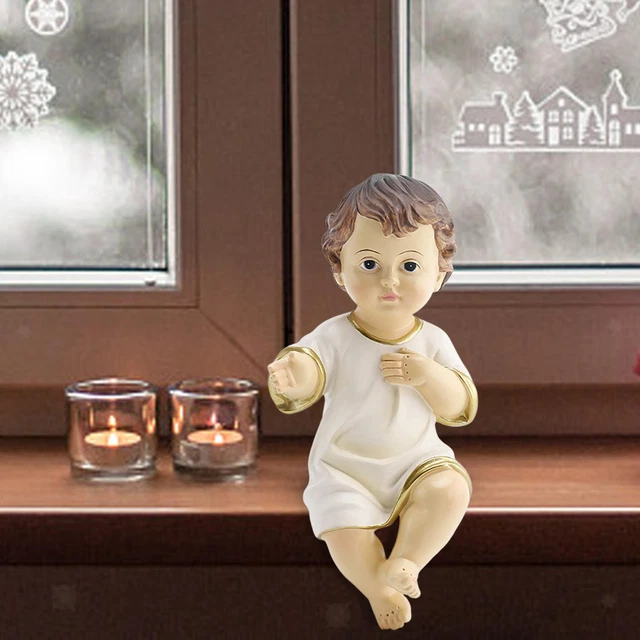 Jésus Bébé Figurine Résine Artisanat Nativité Statue pour La Décoration