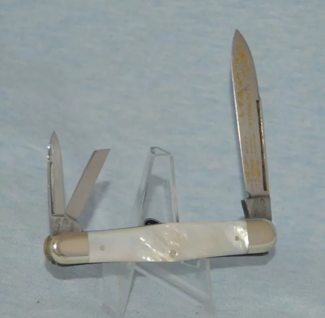1St Generation Fight'n Rooster Mother Of Pearl Whittler Knife "Near Mint No Case