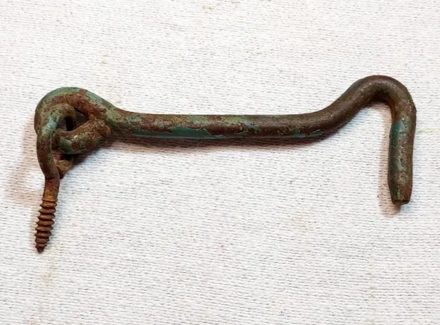 Antique Rustic Iron Door Latch Hook For Barn Shed Gate 5" Estate Find - 1 Of 2