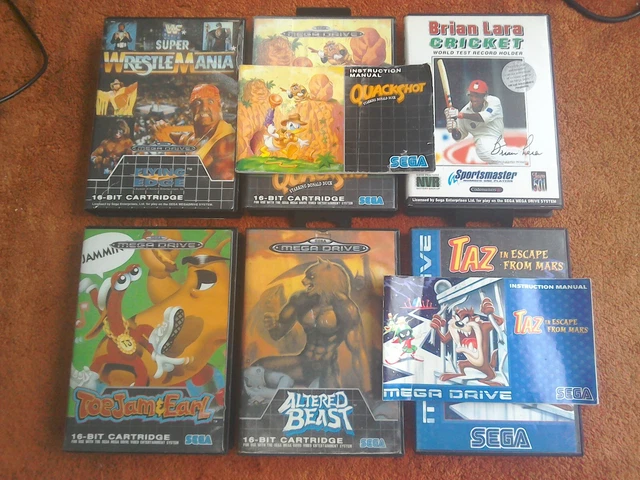 6 Genuine Empty Sega Mega Drive Game Boxes (EMPTY BOXES ONLY / All Have Wear)