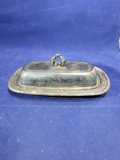WM A. ROGERS Silver Plated  Butter Dish