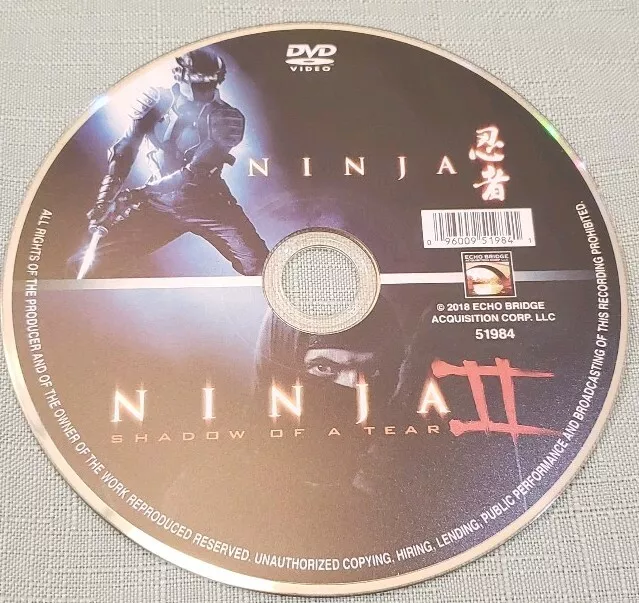 NINJA 1 + NINJA DVD Both Films I II Shadow of a Tear