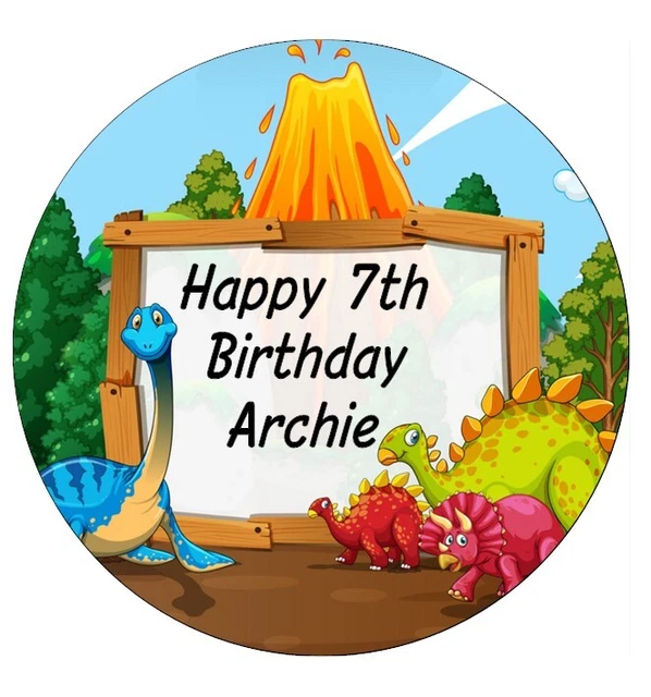 15 PERSONALISED EDIBLE Dinosaurs Birthday Cupcake Toppers Wafer Paper