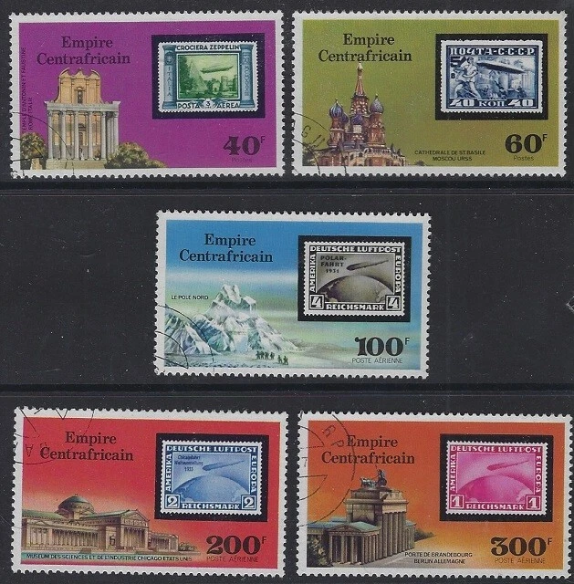 v6195 Zentralafrika/ Zeppelin    MiNr  488/92  o
