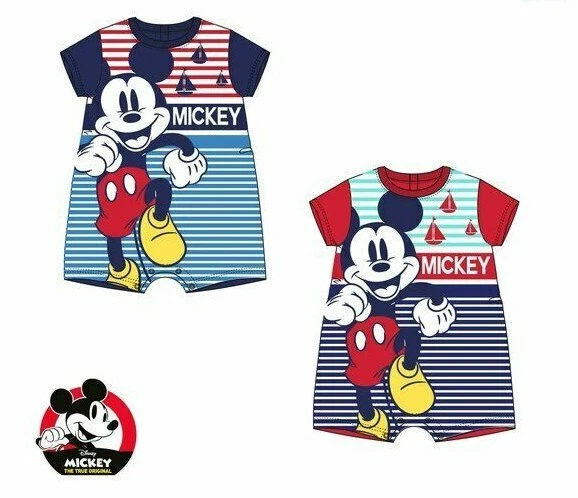 Tutina bambino neonato Disney MIckey pagliaccetto cotone 6 12 18 24 mesi estivo