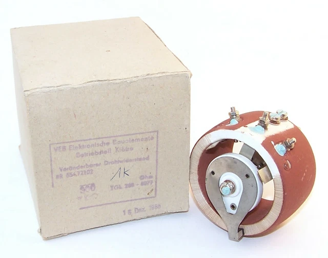 RFT Keramik-Draht-Dreh-Widerstand / Potentiometer 1 kOhm 72102 12,8 TGL 200-8077 RFT Keramik-Draht-Dreh-Widerstand / Potentiometer 1 kOhm 72102 12,8 TGL 200-8077