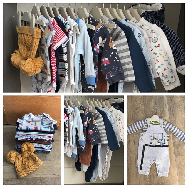 Beautiful Baby Boy Clothes Bundle Age 0-3 Months Great Condition.