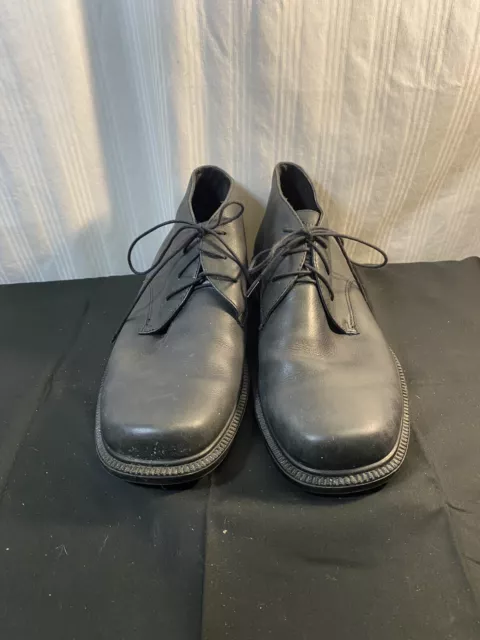 HUSH PUPPIES MENS Chukka Boots Size 9.5 Extra Wide Black Leather $26.99 ...
