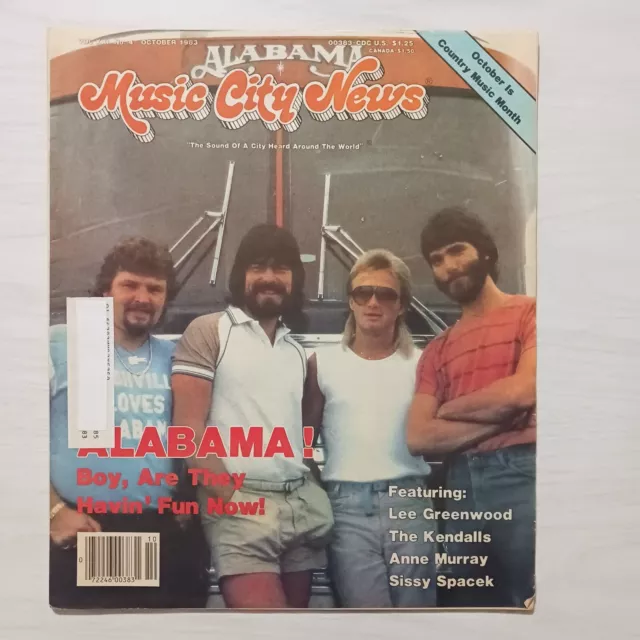 Vintage October 1983 Music City News Nashville Alabama Covers