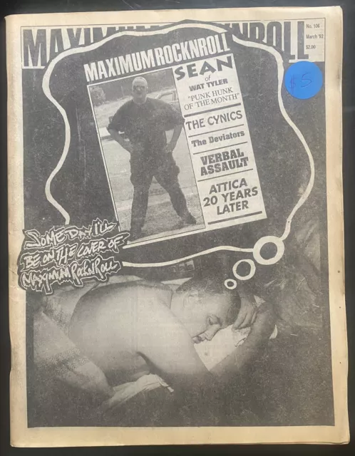 PUNK ROCK MAGAZINE MAXIMUM ROCK N ROLL #115 December 1992. Undead, Gits,  Smut. $20.00 - PicClick AU