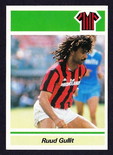 Carte Ruud Gullit Rookie 1988 - AC Milan - Mondial - Collectionneur - État Near Mint