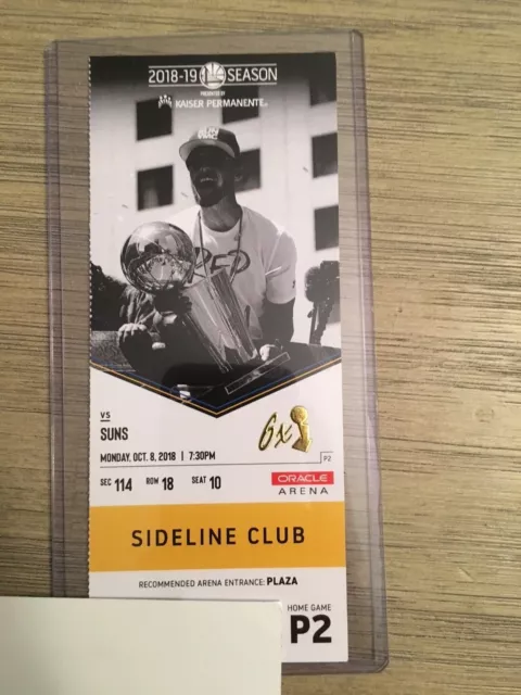 2018-19 Golden State Warriors NBA Official Mint Ticket Stub - pick any game! 2