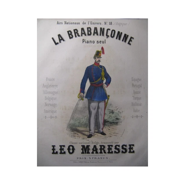 MARESSE Léo La Brabançonne Piano XIXe