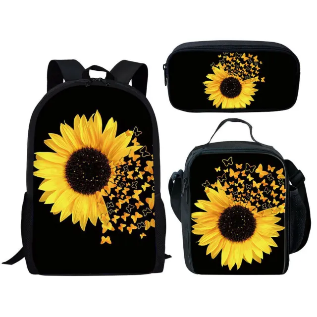 FOR U DESIGNS Kids School Backpack Set 3PCS Teens Shoulder Bag Lunch Bag Pen bag