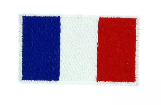 Lot de 5/10/25/50..Patch écusson brodé Drapeau FRANCE Français Thermocollant 2x3