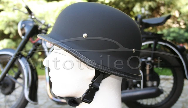 STAHLHELM WEHRMACHT HELM Halbschale für Roller Chopper Oldtimer Moped ...