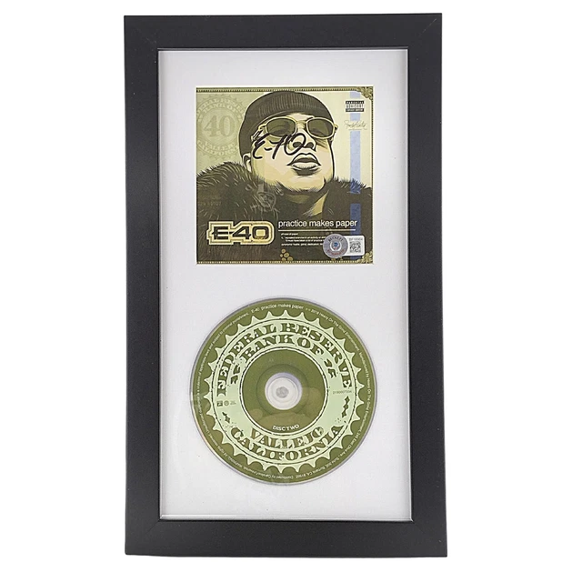 E-40 Earl Stevens Signed CD Practice Makes Paper Beckett Authentic COA Rap Album