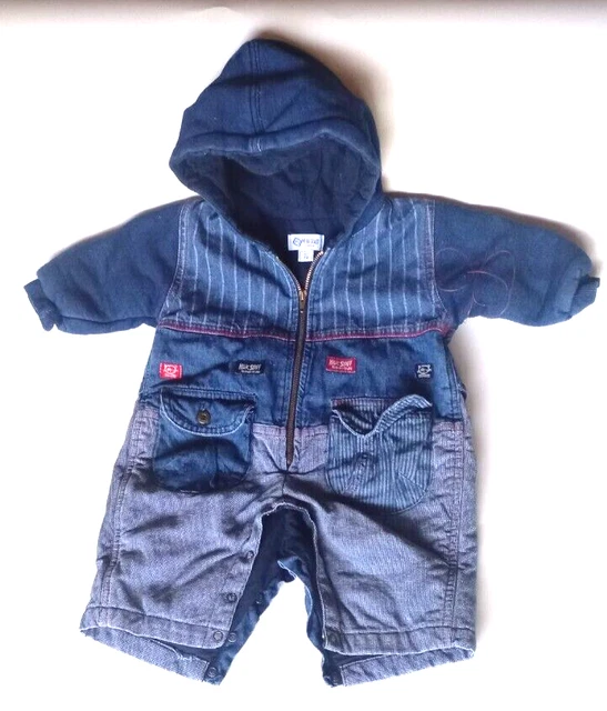 TUTINA NEONATO IMBOTTITA CHICCO con CAPPUCCIO - 100% COTONE  3/6 MESI cm 62