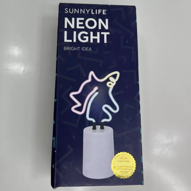 Light Table Neon Unicorn Desktop Glass Sunny Life