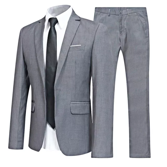 2 Piece Men Wedding Suit Slim Fit Tuxedo Suits Blazer Formal Jacket and Pants