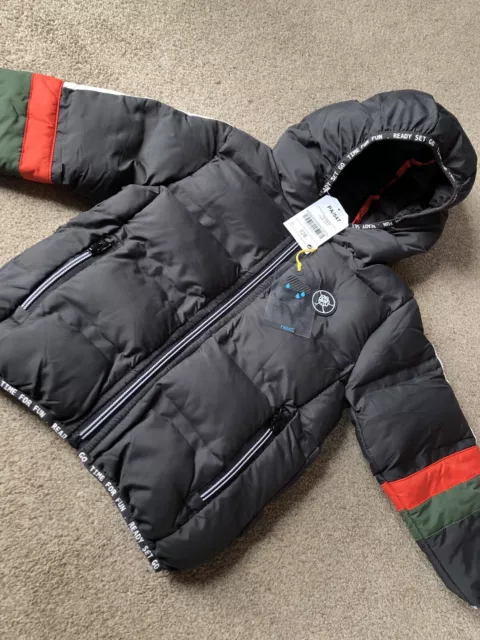 Next Black Jacket Padded Coat Shower Resistant 18-24 Months