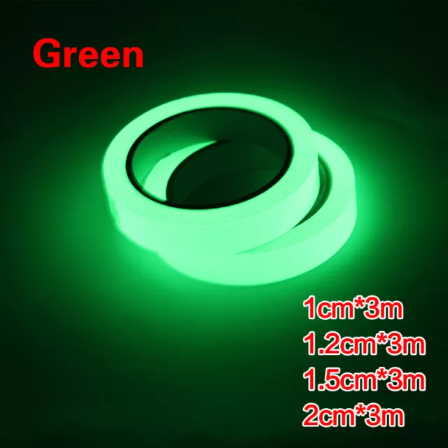 Glow In The Dark Sticky Tape Self Adhesive Luminous Saftey Sticker Home Decor x1