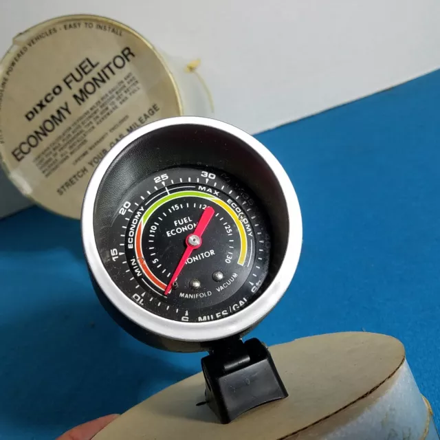 NOS vintage DIXCO bullet Vacuum Gauge 70s era accessory pedestal mount NOS vintage DIXCO bullet Vacuum Gauge 70s era accessory pedestal mount