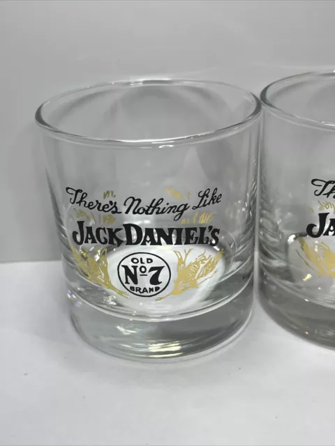 Jack Daniels Old No7 Drinking Glasses x 2 Drinkware Barware  Vintage Collectable 2