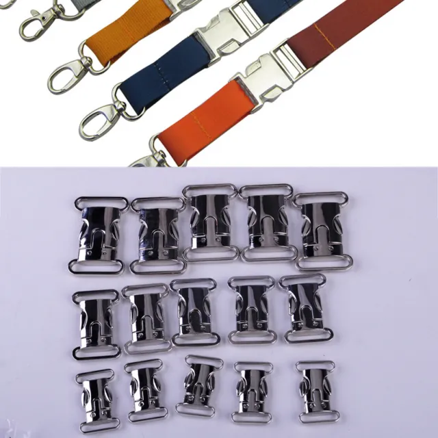 5 Metal Side Release Buckles Clips Webbing Strap Paracord Bracelet 20/25/30mm lp
