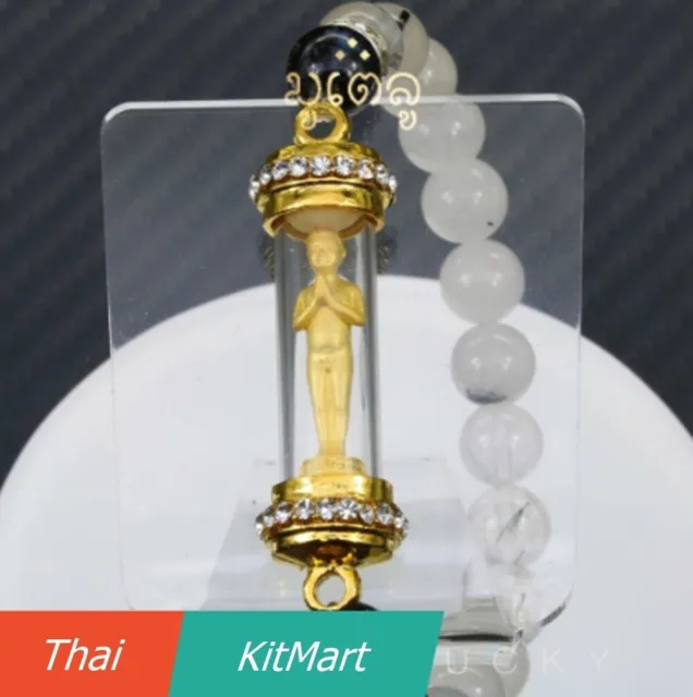 Rare Thai Amulet Takrut Xi Khi Child Fetish Pendant Trade Charm Magic Bracelet
