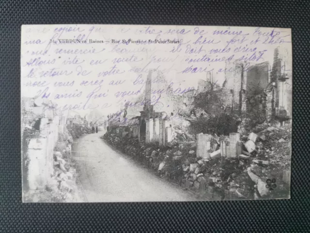 CPA 55 VERDUN en Ruines - Rue St-Pierre