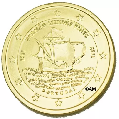 Portugal 2011 - 2 euro commémorative dorée à l'or fin 24 carats - 323388