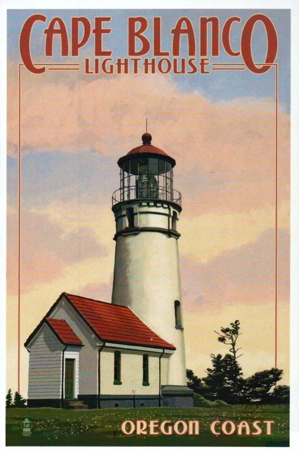 Cape Blanco Lighthouse Oregon Coast, OR Light State Park --- Modern Postcard